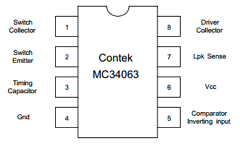 MC34063 Datasheet PDF Contek Microelectronics