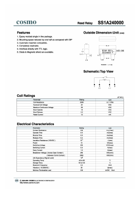SS1A240000 Datasheet PDF COSMO Electronics