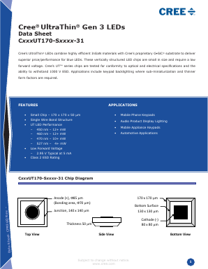 C450UT170-0115-31 Datasheet PDF Cree, Inc