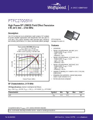 PTFC270051M-V2-R1K Datasheet PDF Cree, Inc