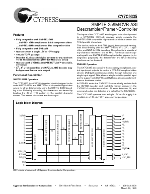 CY7C9335 Datasheet PDF Cypress Semiconductor