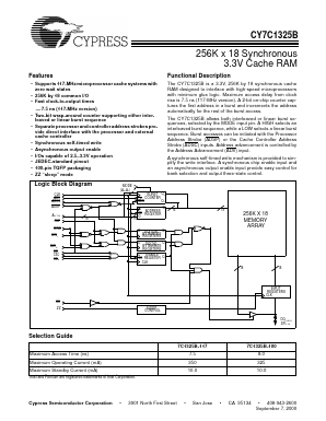 7C1325B-100 Datasheet PDF Cypress Semiconductor