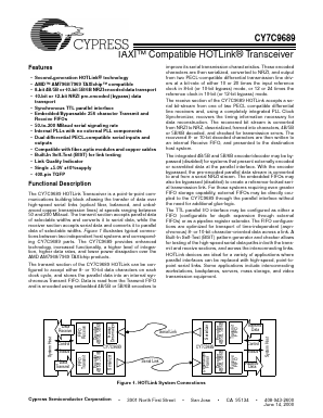 CY7C9689 Datasheet PDF Cypress Semiconductor