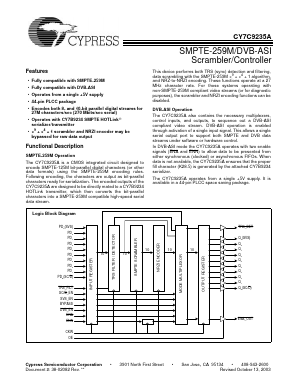 CY7C9235A Datasheet PDF Cypress Semiconductor