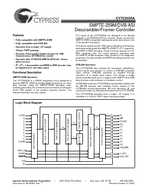 CY7C9335A Datasheet PDF Cypress Semiconductor