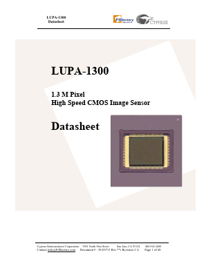 LUPA-1300-M Datasheet PDF Cypress Semiconductor