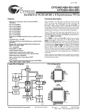 CY7C4201-10 Datasheet PDF Cypress Semiconductor