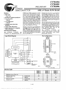 7B1096-8 Datasheet PDF Cypress Semiconductor