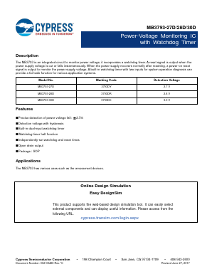 MB3793-27DPNF Datasheet PDF Cypress Semiconductor
