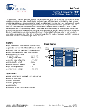 S6AE101A Datasheet PDF Cypress Semiconductor