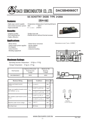 DACSB40060CT Datasheet PDF DACO SEMICONDUCTOR CO.,LTD.