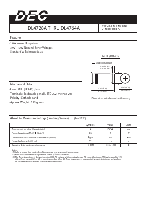 DL4728A Datasheet PDF Daesan Electronics Corp.
