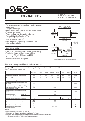 RS3A Datasheet PDF Daesan Electronics Corp.