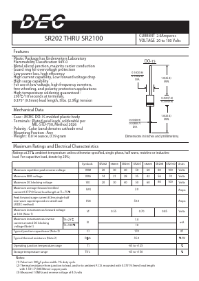SR204 Datasheet PDF Daesan Electronics Corp.