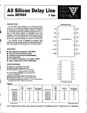 3D7005-30 Datasheet PDF Data Delay Devices