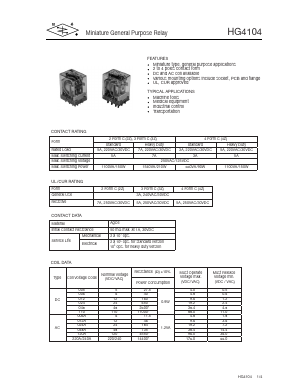 HG4104/110-3ZC Datasheet PDF DB Lectro Inc