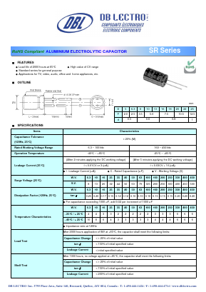SR2A221MR Datasheet PDF DB Lectro Inc