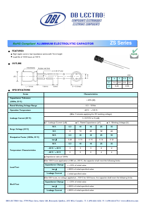 ZS1A221MC Datasheet PDF DB Lectro Inc