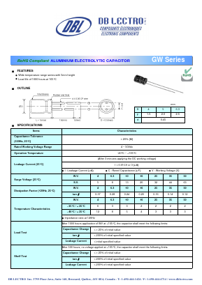 GW1C100MT Datasheet PDF DB Lectro Inc