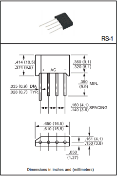RS105 Datasheet PDF DC COMPONENTS