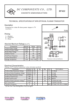 BF422 Datasheet PDF DC COMPONENTS