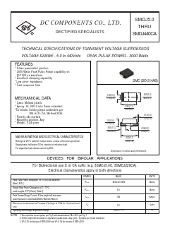 SMDJ350C Datasheet PDF DC COMPONENTS