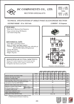 MB508 Datasheet PDF DC COMPONENTS