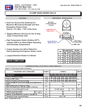 BUDI-3500D-1A Datasheet PDF DIOTEC Electronics Corporation