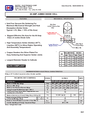 BUDI-6000D-1A Datasheet PDF DIOTEC Electronics Corporation