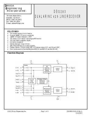 DEI3283-CMB Datasheet PDF Device Engineering Incorporated