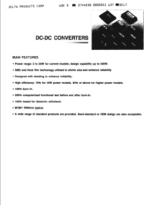 DPD24L05 Datasheet PDF Delta Electronics, Inc.