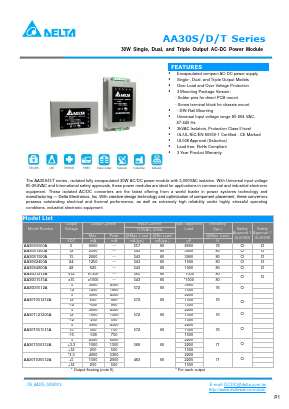 AA30S1200C Datasheet PDF Delta Electronics, Inc.