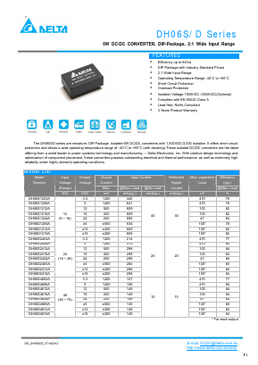 DA01S0303H Datasheet PDF Delta Electronics, Inc.