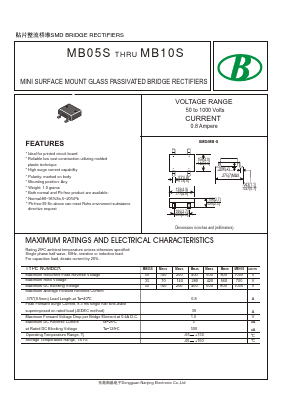 MB1S Datasheet PDF Nanjing International Group Co