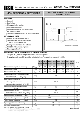 HER608G Datasheet PDF Diode Semiconductor Korea