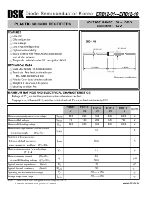 ERB12-10 Datasheet PDF Diode Semiconductor Korea