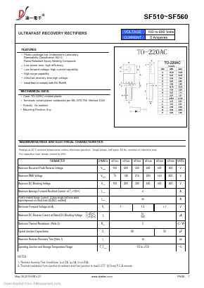 SF510 Datasheet PDF DIYI Electronic Technology Co., Ltd.