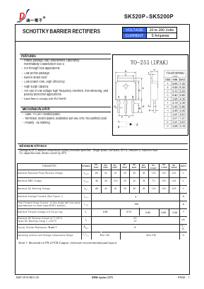 SK545P Datasheet PDF DIYI Electronic Technology Co., Ltd.