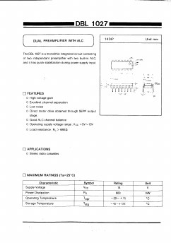 DBL1027 Datasheet PDF Daewoo Semiconductor