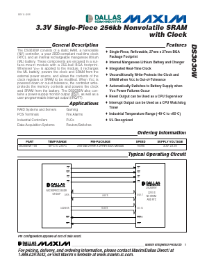 DS3030W Datasheet PDF Dallas Semiconductor -> Maxim Integrated