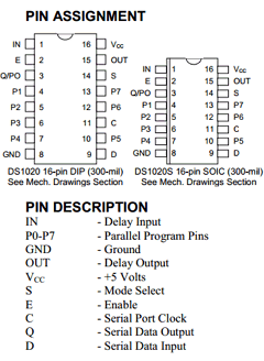 DS1020 Datasheet PDF Dallas Semiconductor -> Maxim Integrated