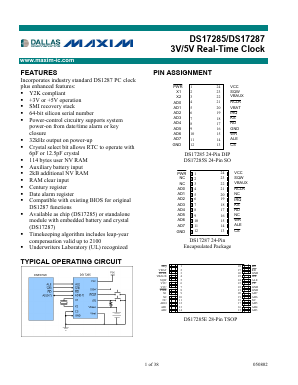 DS17285N-5 Datasheet PDF Dallas Semiconductor -> Maxim Integrated