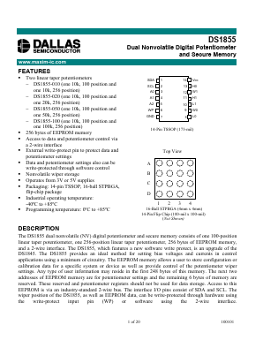 DS1855 Datasheet PDF Dallas Semiconductor -> Maxim Integrated
