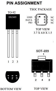 DS2405Y Datasheet PDF Dallas Semiconductor -> Maxim Integrated