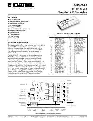 ADS-945EX Datasheet PDF  DATEL Data Acquisition products 