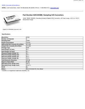 ADS-953ME Datasheet PDF  DATEL Data Acquisition products 