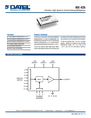 MX-826GC-C Datasheet PDF  DATEL Data Acquisition products 