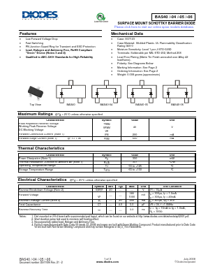 BAS40-06 Datasheet PDF Diodes Incorporated.