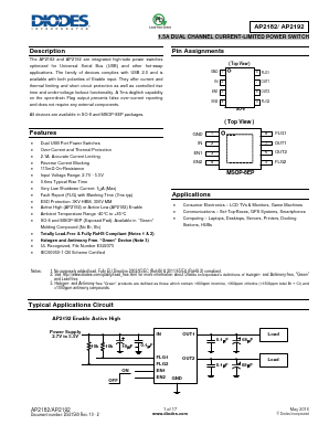 AP2182 Datasheet PDF Diodes Incorporated.