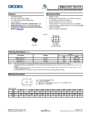 MMBD4148TW-7-F Datasheet PDF Diodes Incorporated.
